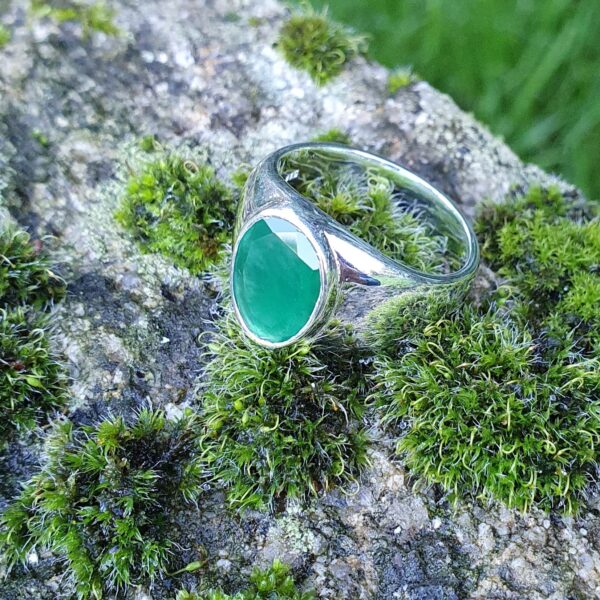 Bague Onyx Vert taille 62
