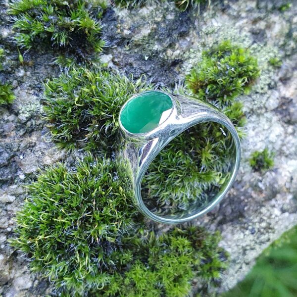 Bague Onyx Vert taille 62