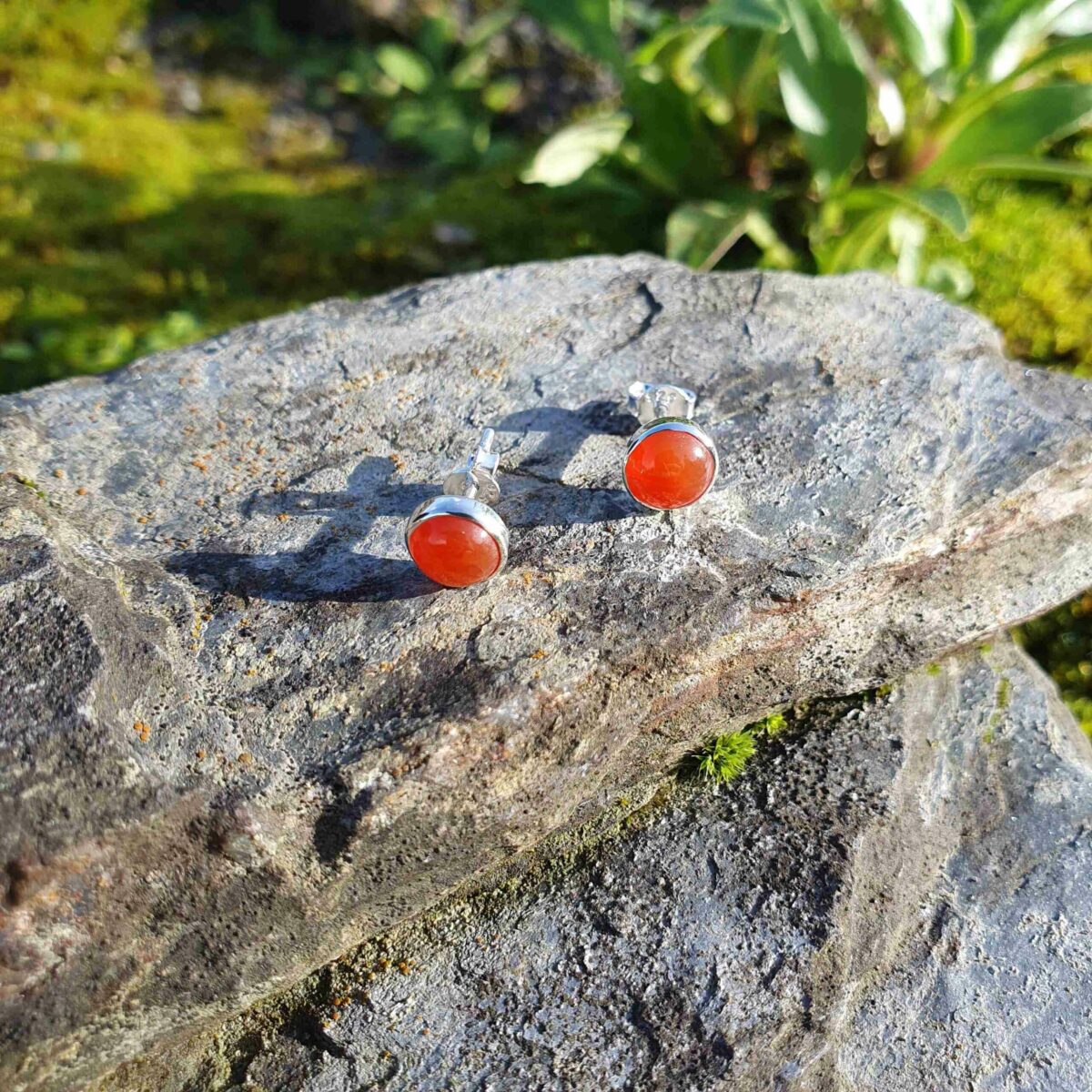 Boucles D’oreilles Cornaline 8 Mm - Neuf Avec étiquettes, Marque OxcmoBijoux !