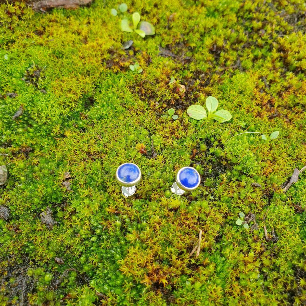 Cabochon En Lapis Lazuli - Rond 6mm - Pierre Naturelle - Lot De 2