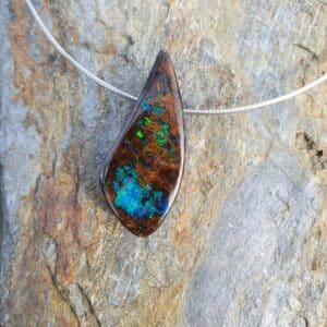 Pendentif Opale Boulder Naturelle Du Queensland (Australie) - Lithothérapie - Cadeau - Neuf