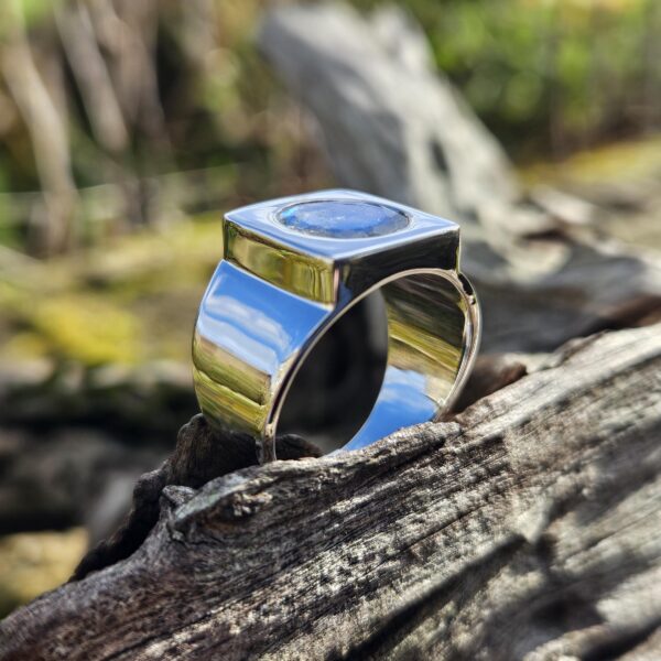 Bague Chevalière Labradorite - Taille 62 - Image 3