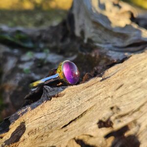 Éclat royal : bague améthyste plaquée or 18 carats. Une pièce exceptionnelle de notre collection