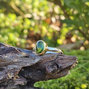 Bague en tourmaline verte - Verdilite