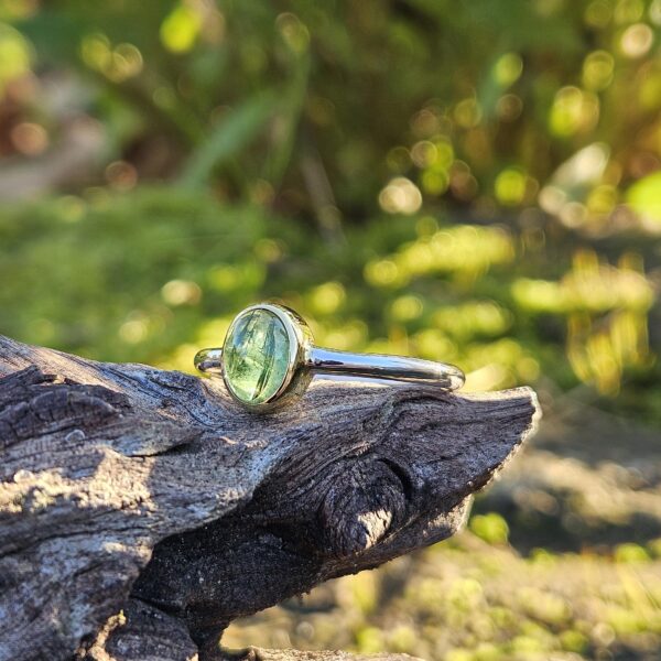 Bague Tourmaline Verte - Taille 58 - Collection "Enigma" - Image 3