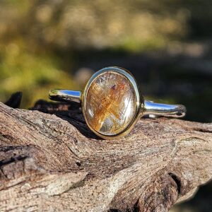 Bague en Quartz Rutile "Cheveux d'Ange"