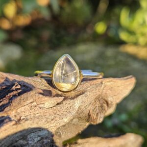 Bague en Quartz Rutile "Cheveux d'Ange"