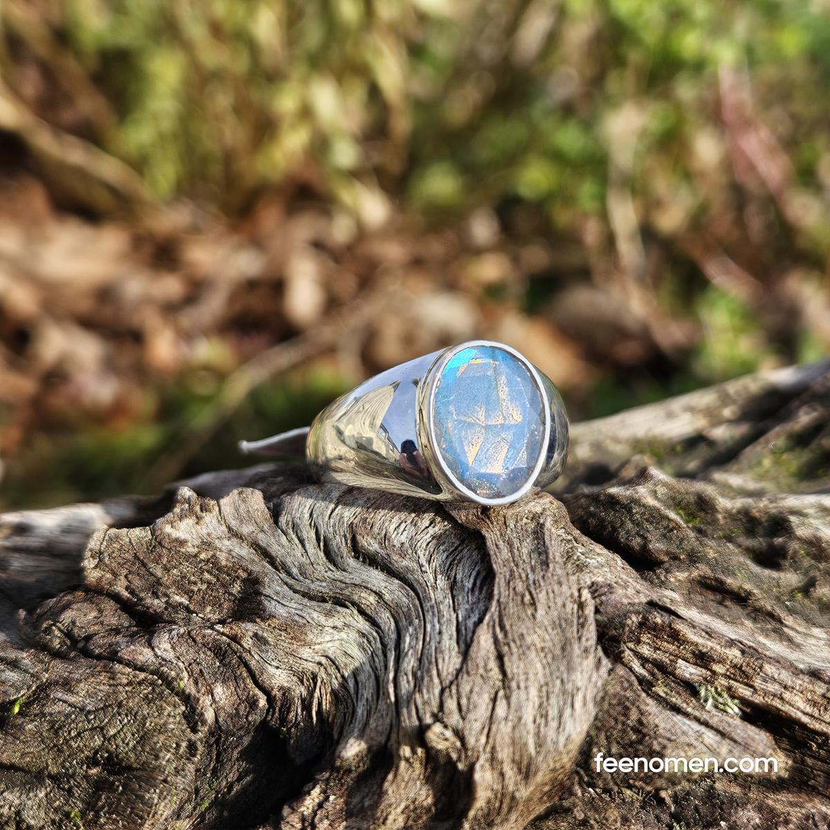 Chevalière Labradorite – Tuléar – Taille 62 Chevalière Labradorite - Tuléar - Taille 62 - Image 4