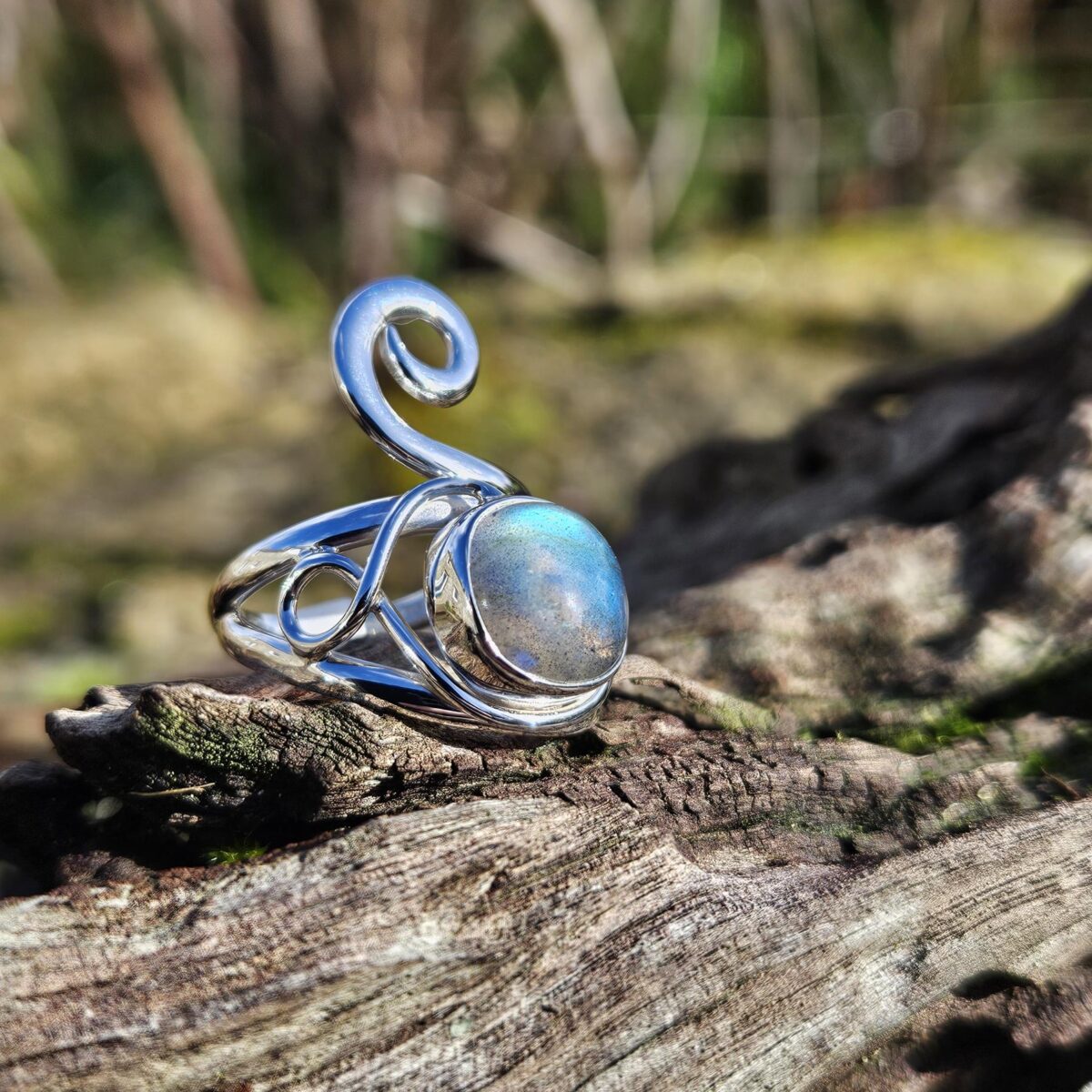 Bague Labradorite – Coussin Vert – Taille 54 Bague Labradorite - Coussin Vert - Taille 54 - Image 5