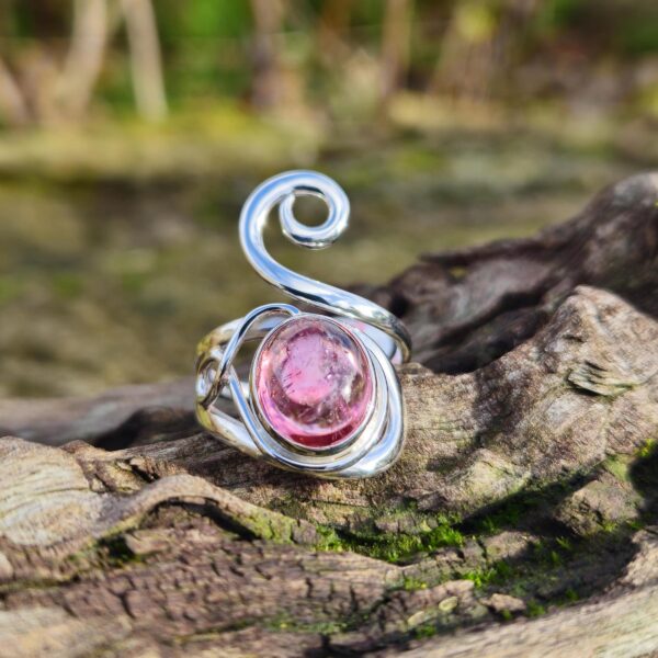 Bague Tourmaline Rose - Taille 60 - Image 3