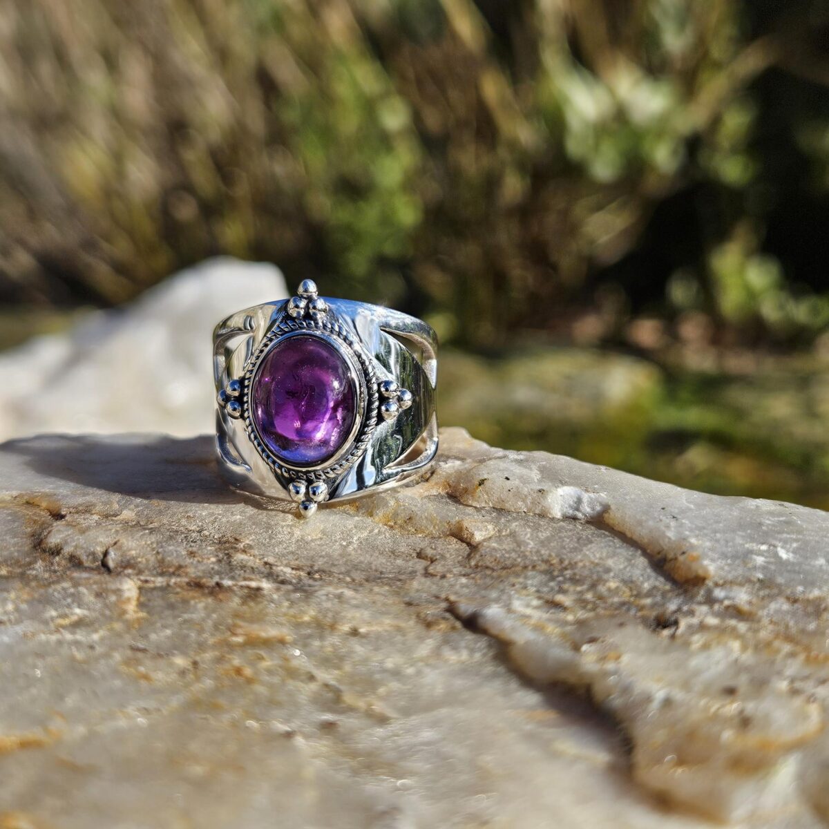 Bague Améthyste – Violet Intense – Taille 60 Bague Améthyste - Violet Intense - Taille 60 - Image 3