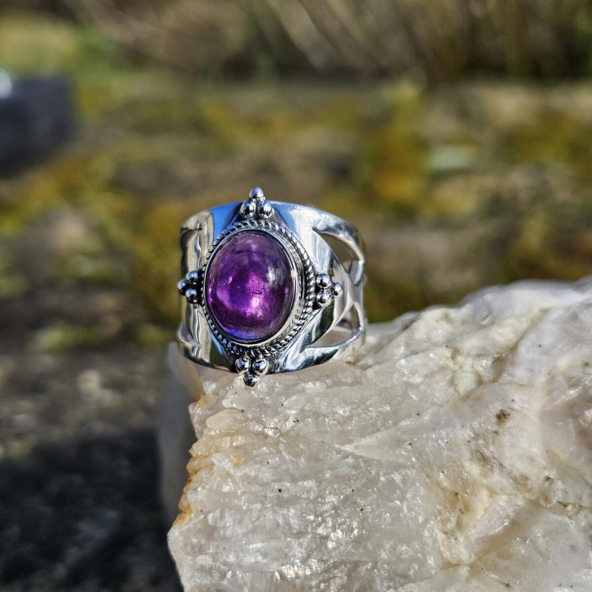 Bague Améthyste – Violet Intense – Taille 60 Bague Améthyste - Violet Intense - Taille 60 - Image 4